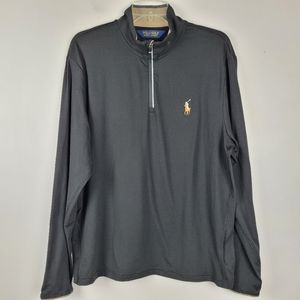 Polo Golf Ralph Lauren Men's Black 1/4 Zip Pullover L